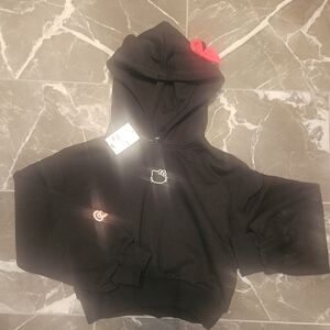 Hello kitty cropped hoodie size medium nwt